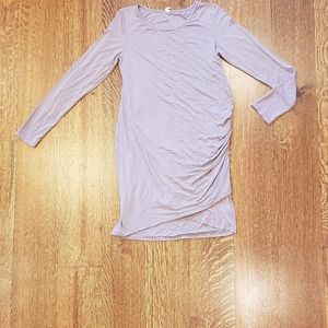 Pinkblush Mocha Ruched Side Maternity Dress